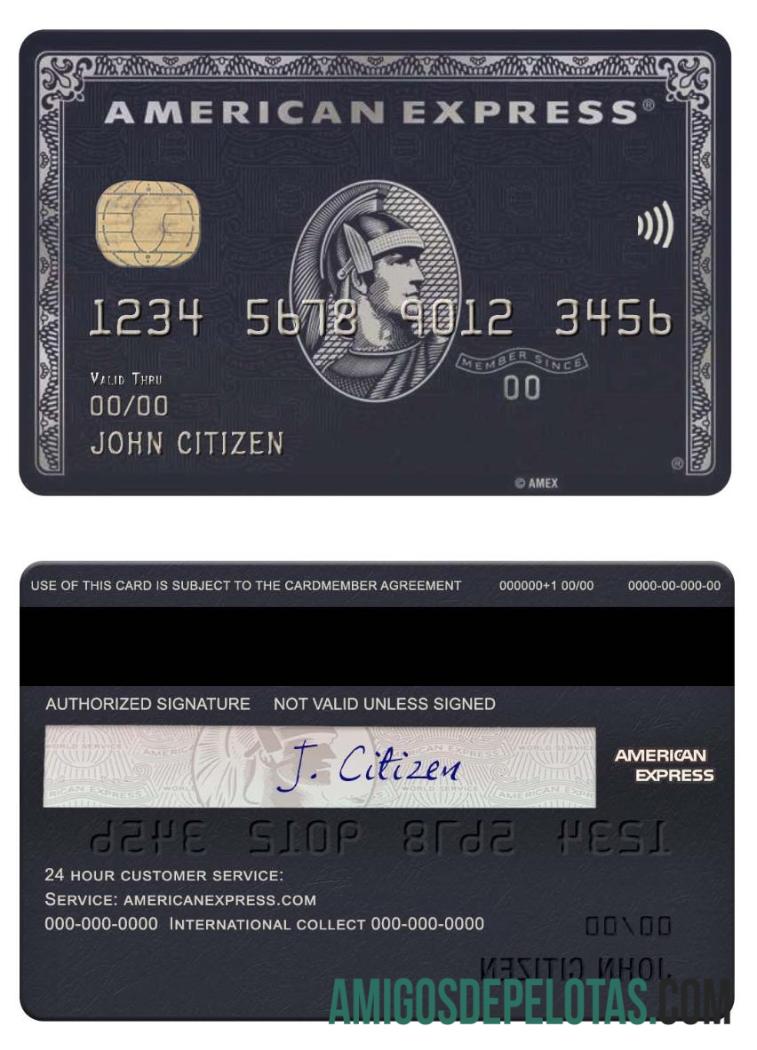 Cartão preto americano JP Morgan Chase Bank American Express exemplo real